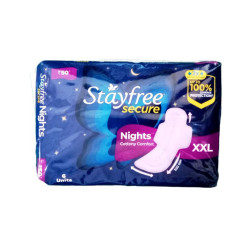 Stayfree Secure Nights Cottony Comfort Sanitary Pad XXL 6 N