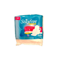 Stayfree Secure Ultra Thin Sanitary Pad XL 6 N