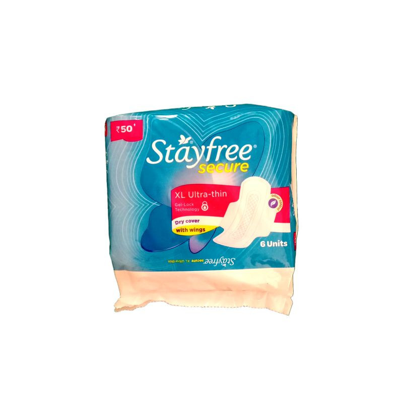 Stayfree Secure Ultra Thin Sanitary Pad XL 6 N