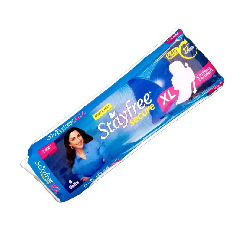 Stayfree Secure Cottony Comfort Sanitary Pad XL 6 N