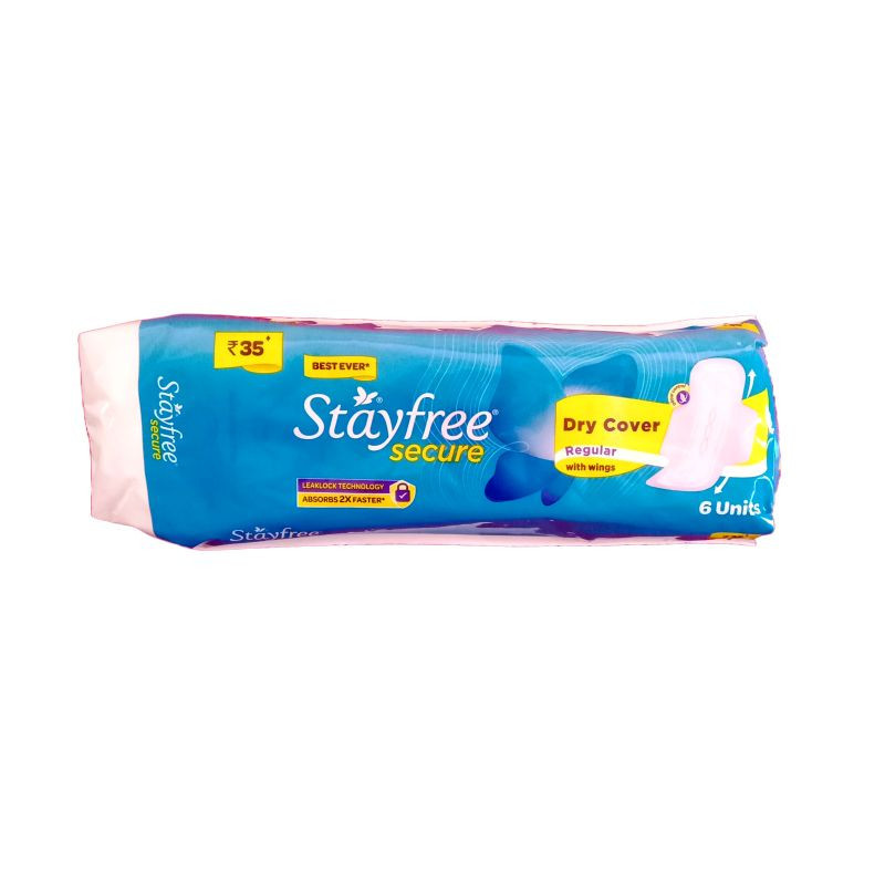 Stayfree Secure Dry Cover Sanitary Pad R 6 N