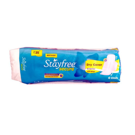 Stayfree Secure Dry Cover Sanitary Pad R 6 N