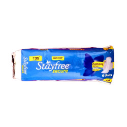 Stayfree Secure Cottony Soft Cover Sanitary Pad R 6 N