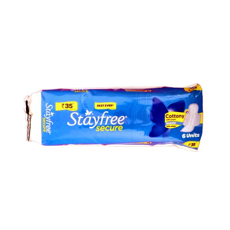Stayfree Secure Cottony Soft Cover Sanitary Pad R 6 N