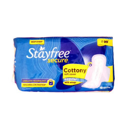 Stayfree Secure Cottony Soft Cover Sanitary Pad R 18 N