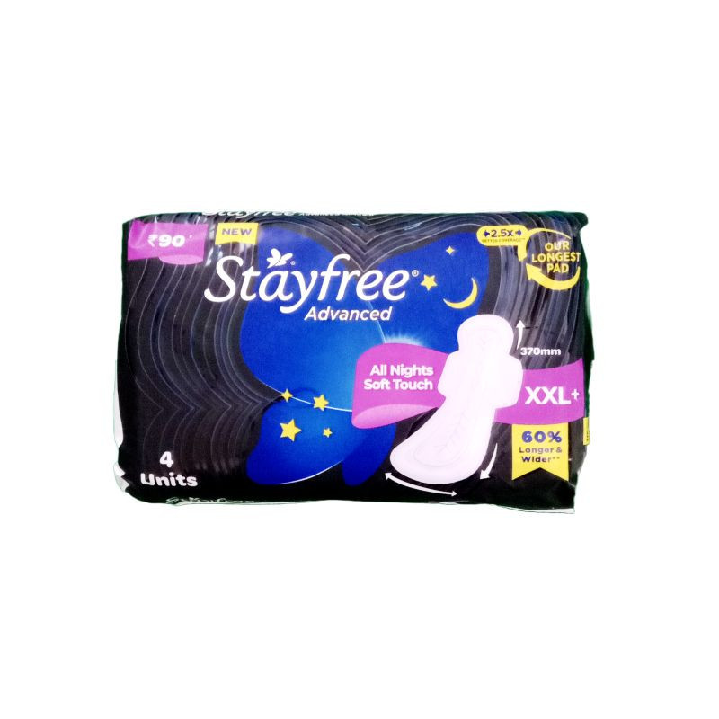Stayfree Advanced All Nights Soft Touch Sanitary Pad XXLP 4 N
