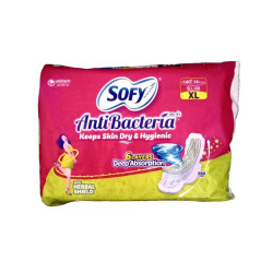 Sofy Anti Bacteria Slim Sanitary Pad XL 14 N