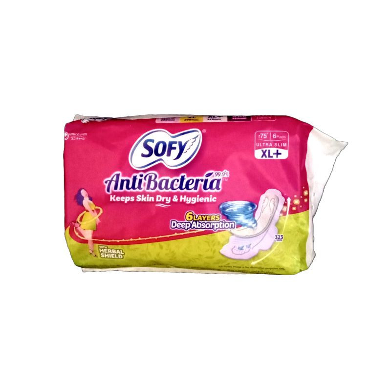 Sofy Anti Bacteria Ultra Slim Sanitary Pad XLP 6 N