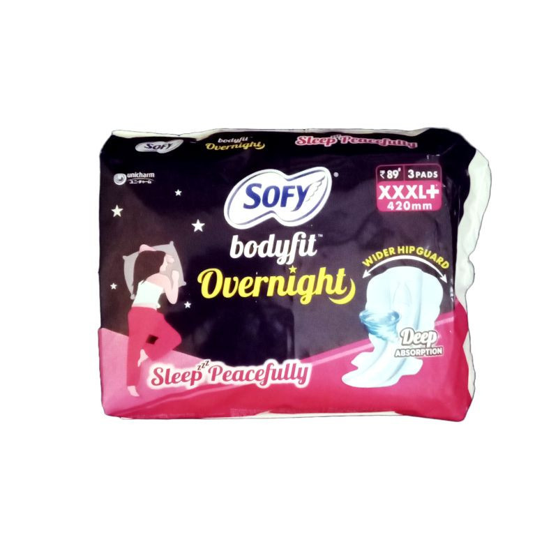 Sofy Body Fit Over Night Sanitary Pad XXXLP 3 N