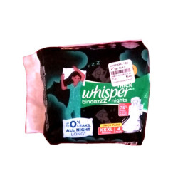Whisper Bindaz Nights Thick Sanitary Pad XXXL 4 N