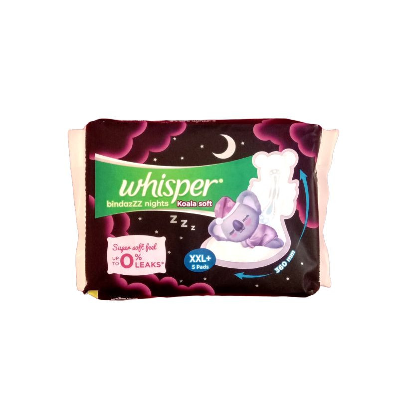 Whisper Bindaz Nights Koala Soft Sanitary Pad XXLP 5 N