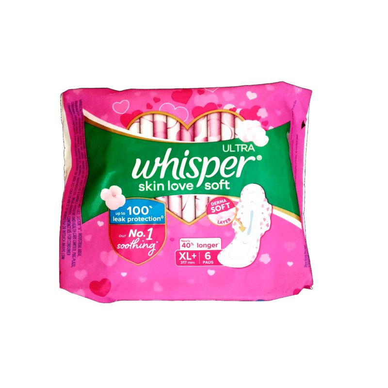 Whisper Skin Love Soft Ultra Sanitary Pad XLP 6 N