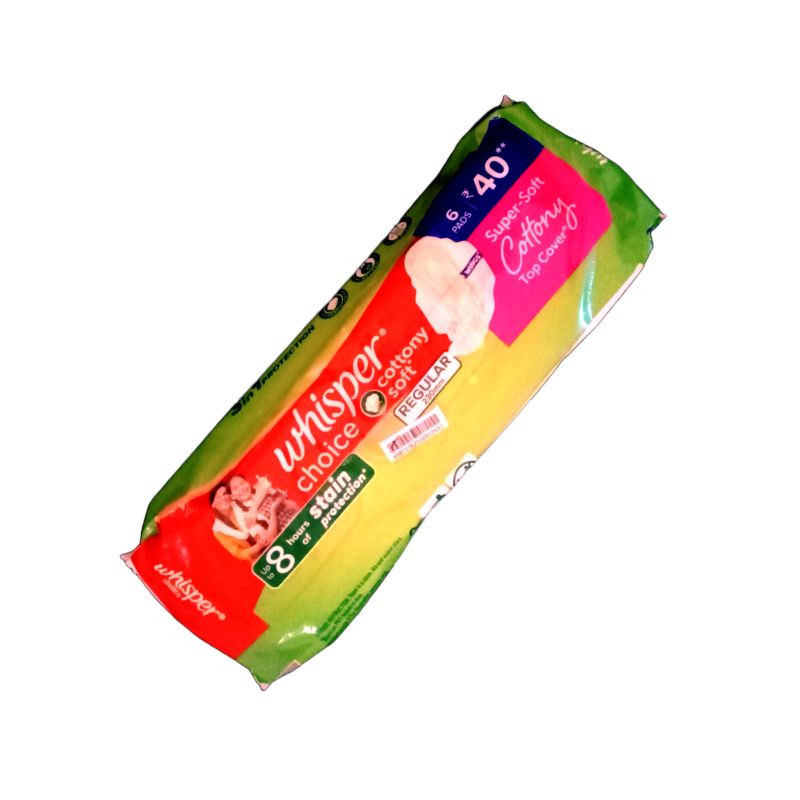 Whisper Choice Cottony Soft Sanitary Pad R 6 N