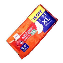 Whisper Choice Sanitary Pad XL 18 N