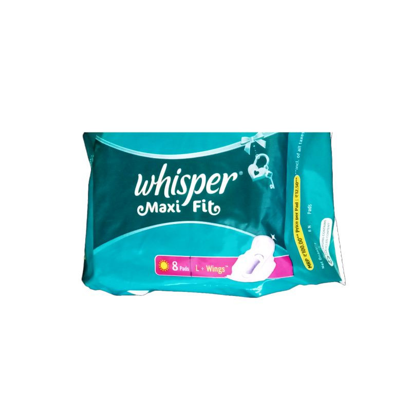 Whisper Maxi Fit Sanitary Pad L 8 N
