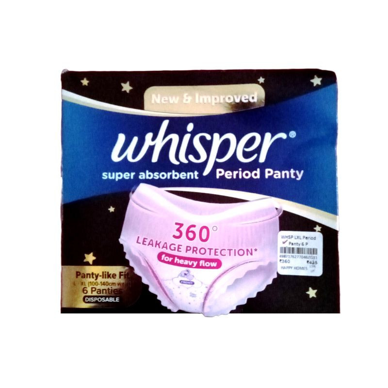 Whisper Period Panty LXL 6 N